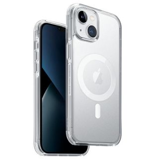 Uniq Combat MagSafe iPhone 14 ütésálló szilikon hátlap tok - átlátszó