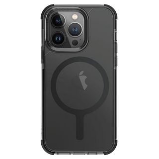 Uniq Combat MagClick MagSafe iPhone 15 Pro ütésálló szilikon hátlap tok - fekete