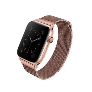 Uniq Dante Apple Watch 41mm / 40mm / 38mm rozsdamentes acél szíj - rózsaszín
