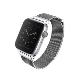 Uniq Dante Apple Watch 45mm / 44mm / 42mm rozsdamentes acél szíj - ezüst