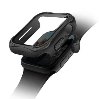 Uniq Torres Apple Watch 40mm kemény tok + üvegfólia - fekete