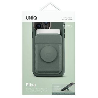 Uniq Flixa magnetic MagSafe kártyatartó - zöld