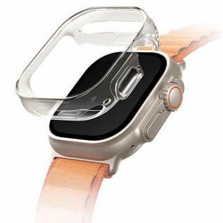 Uniq Garde Apple Watch Ultra 49mm szilikon tok + kijelzővédő fólia - átlátszó