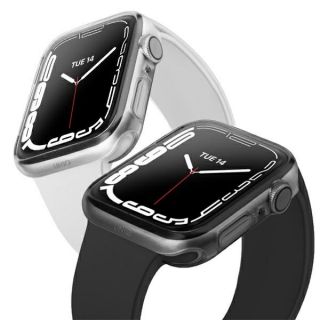 Uniq Glase Apple Watch 41mm bumper tok - átlátszó / fekete - 2db