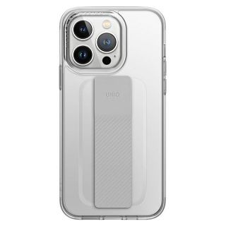Uniq Heldro Mount iPhone 14 Pro Max szilikon hátlap tok csuklópánttal - átlátszó
