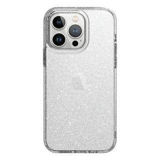 Uniq LifePro Xtreme iPhone 14 Pro Max ütésálló szilikon hátlap tok - átlátszó / csillámos