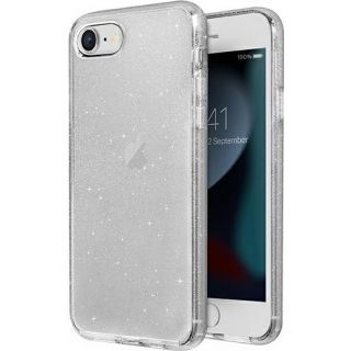 Uniq LifePro Xtreme iPhone SE (2022/2020) / 8 / 7 ütésálló szilikon hátlap tok - átlátszó / csillámos