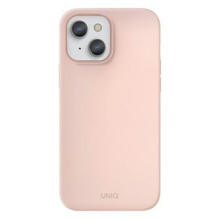 Uniq Lino iPhone 13 szilikon hátlap tok - rózsaszín
