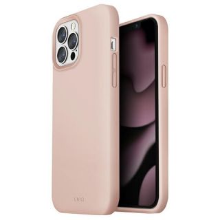 Uniq Lino iPhone 13 Pro szilikon hátlap tok - rózsaszín