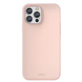 Uniq Lino iPhone 13 Pro Max szilikon hátlap tok - rózsaszín