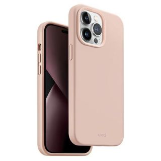 Uniq Lino iPhone 14 Pro szilikon hátlap tok - rózsaszín