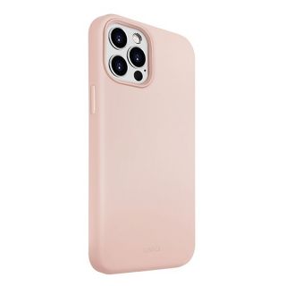 Uniq Lino Hue iPhone 12 Pro Max szilikon hátlap tok (antibakteriális) - rózsaszín
