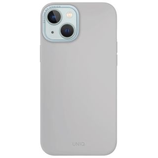 Uniq Lino Hue MagClick MagSafe iPhone 15 ütésálló szilikon hátlap tok - szürke
