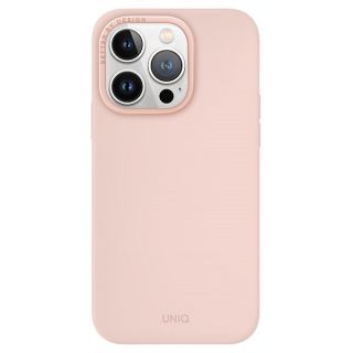 Uniq Lino Hue MagClick MagSafe iPhone 15 Pro ütésálló szilikon hátlap tok - rózsaszín
