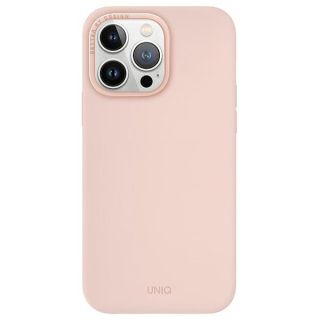 Uniq Lino Hue MagClick MagSafe iPhone 15 Pro Max ütésálló szilikon hátlap tok - rózsaszín