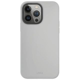 Uniq Lino Hue MagClick MagSafe iPhone 15 Pro Max ütésálló szilikon hátlap tok - szürke