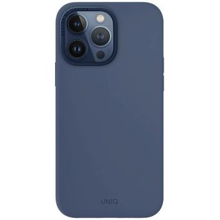 Uniq Lino Hue MagClick MagSafe iPhone 15 Pro Max ütésálló szilikon hátlap tok - kék