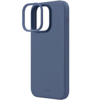 Uniq Lino Hue MagClick MagSafe iPhone 15 Pro Max ütésálló szilikon hátlap tok - kék