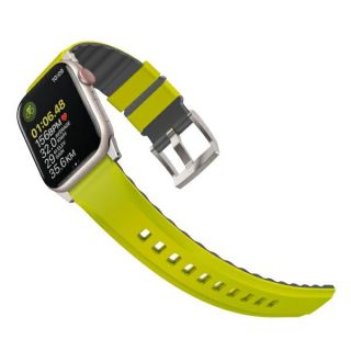 Uniq Linus Apple Watch 45mm / 44mm / 42mm / Ultra 49mm szilikon szíj - sárga