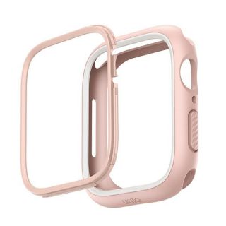 Uniq Moduo Apple Watch 41mm / 40mm ütésálló szilikon tok cserélhető kerettel - rózsaszín