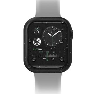 Uniq Nautic Apple Watch 45mm tok + kijelzővédő üvegfólia - fekete