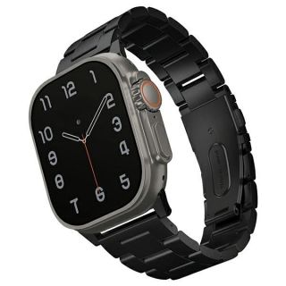 Uniq Osta Apple Watch 45mm / 44mm / 42mm / Ultra 49mm fém szíj - fekete