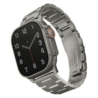 Uniq Osta Apple Watch 45mm / 44mm / 42mm / Ultra 49mm fém szíj - ezüst