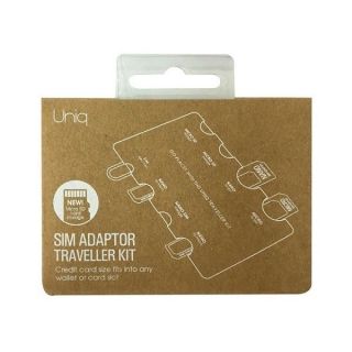 Uniq Sim Adapter Traveler 7 az 1-ben univerzális rendszerező készlet - fekete