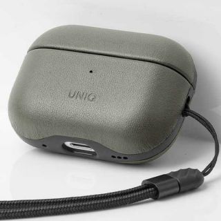 Uniq Terra AirPods Pro 2 / 1 bőr tok + csuklópánt - zöld