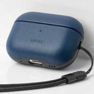 Uniq Terra AirPods Pro 2 / 1 bőr tok + csuklópánt - kék