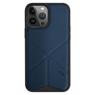 Uniq Transforma iPhone 14 Pro Max kemény hátlap tok + kitámasztó - kék