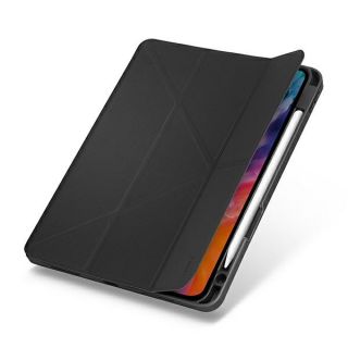 Uniq Transforma Rigor iPad Air 10,9" 5 / 4 (2022/2020) kemény tok (antibakteriális) + kitámasztó - fekete