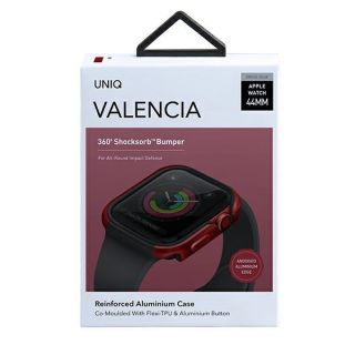 Uniq Valencia Apple Watch 44mm kemény tok - piros