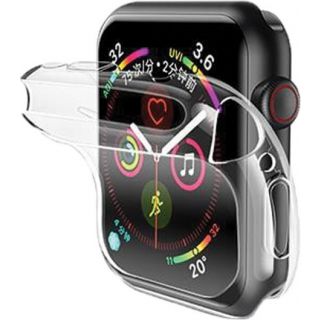 Usams Apple Watch 41mm / 40mm szilikon tok kijelzővédővel - átlátszó