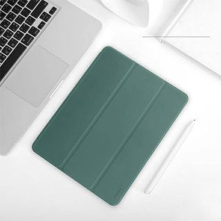 Usams Winro iPad Air 5 (2022) / 4 (2020) 10,9" kinyitható bőr tok ceruzatartóval - zöld