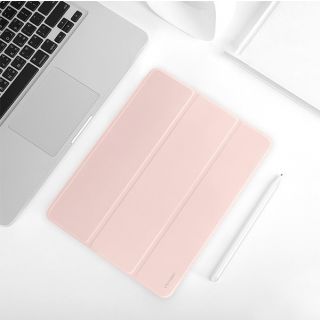 Usams Winro iPad Pro 11" (2020/2018) kinyitható bőr tok ceruzatartóval - rózsaszín
