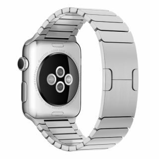 iKi Apple Watch 41mm / 40mm / 38mm láncszemes fém szíj - ezüst