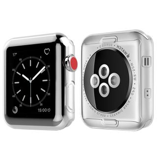 iKi Apple Watch 42mm TPU full cover szilikon tok - átlátszó