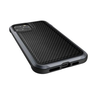 X-Doria Raptic Lux iPhone iPhone 12 Pro Max ütésálló hátlap tok - fekete carbon