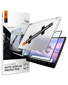Spigen Glas.tR EZ Fit Tesla Model S (2021-) / Model X (2021-) központi kijelzővédő üvegfólia felhelyező applikátorral - matt