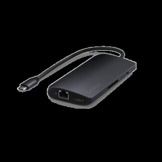 Satechi 9in1 Multiport Adapter USB-C hub (2xUSB-C + 4xUSB-A + HDMI + Ethernet + SD-kártya) - fekete