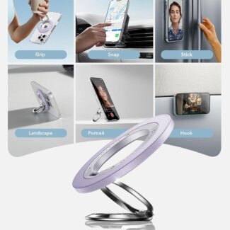 ESR Magnetic 360 Halolock MagSafe okostelefon kitámasztó gyűrű - lila