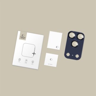 iKi Camfull Fit+ iPhone 17 Pro kamerasziget lencsevédő üvegfólia - kék