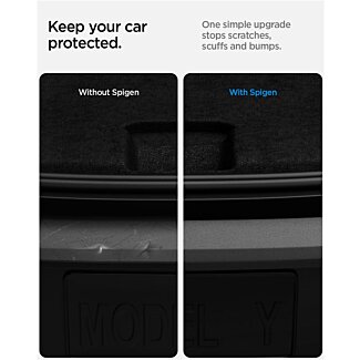 Spigen TG200-YJ Tesla Model Y Juniper (2025-) hátsó lökhárító védőburkolat - matt fekete