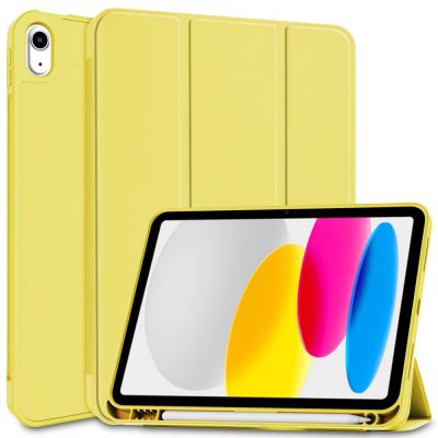Tech-Protect Smartcase Pencil iPad 10,9" (2022) kinyitható szilikon tok ceruzatartóval - sárga